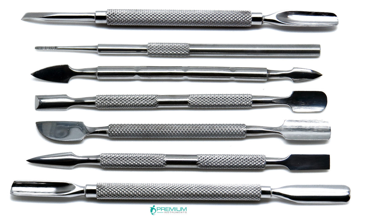 7-Piece Nail Care Set with Steel Cuticle Pusher and Manicure Tools