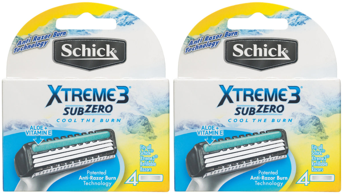 Schick Xtreme3 SubZero Razor Cartridge Refills 8 Pack for Shaving