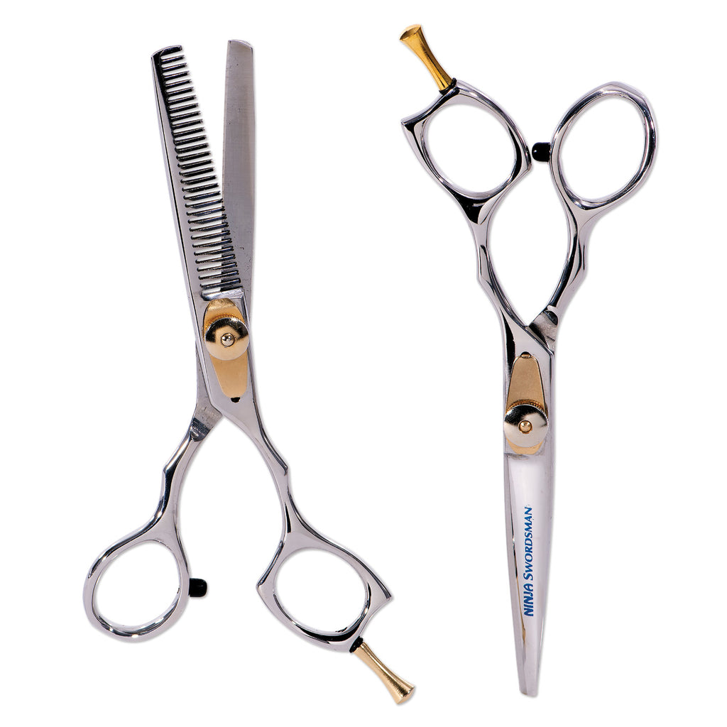Left Handed Hair Shears and Thinning Shear Duo - 5.5 Inch Japanese Steel