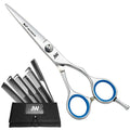 Professional Hair Shears Set with Carbon Combs - Multiple Lengths & Hand Options