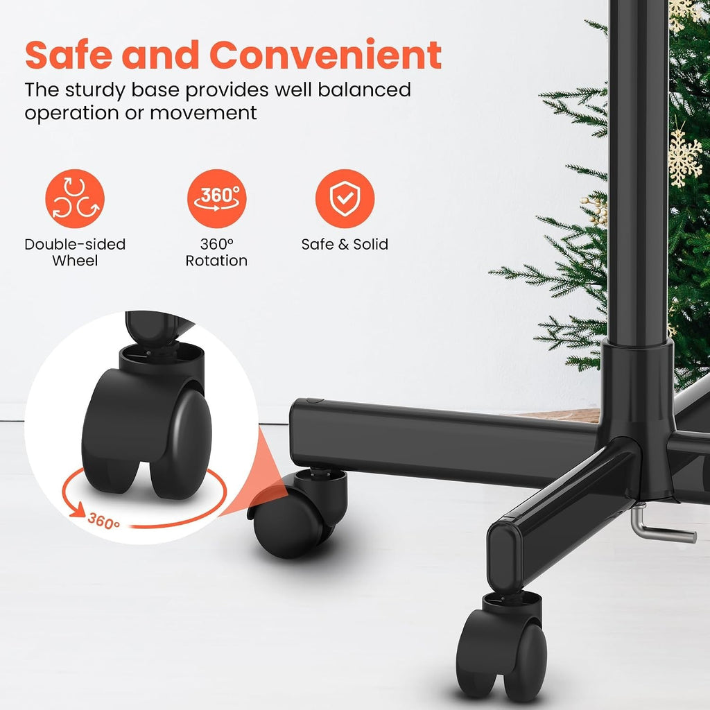 Adjustable Height Rolling Salon Trolley with Wheels for Hair & Beauty Supplies