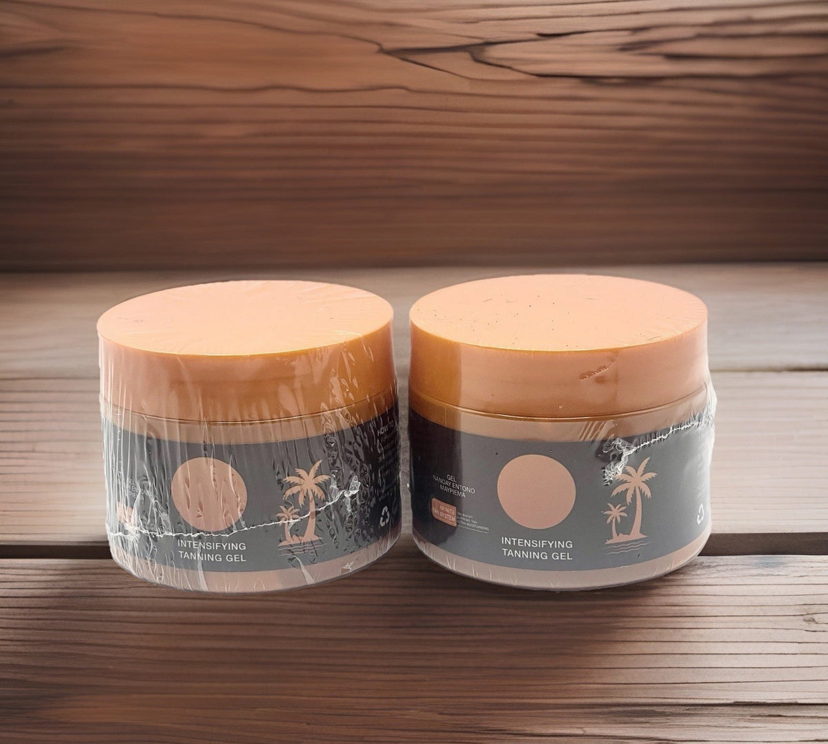 Intensive Tanning Gel with Coconut Oil & Vitamin E - 2 Pack Natural Accelerator Cream