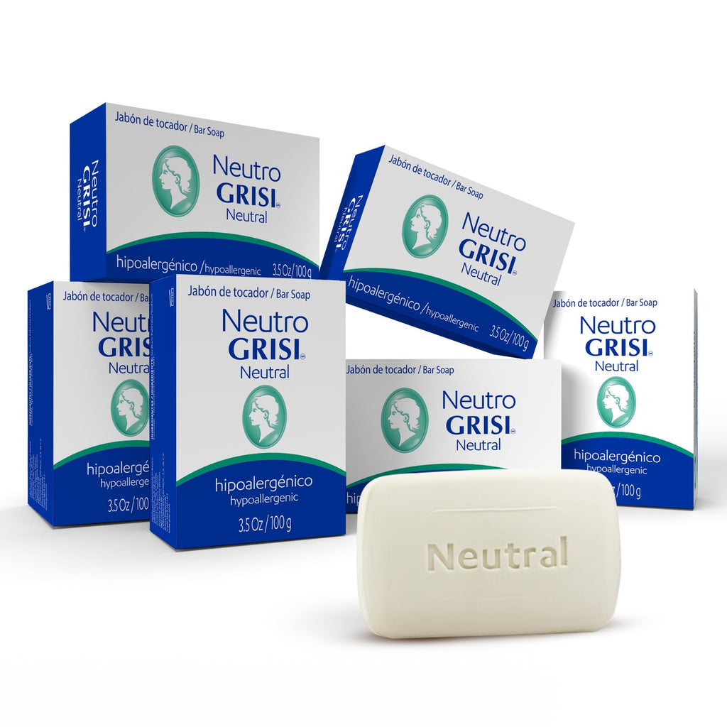 Hypoallergenic Bar Soap Pack of 6 - Gentle Natural Skin Care