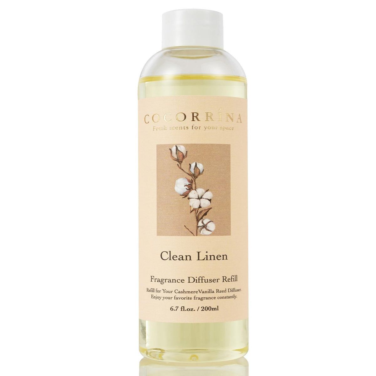 Reed Diffuser Refill Linen Scent - Long Lasting 6.7 Fl Oz for Home Fragrance
