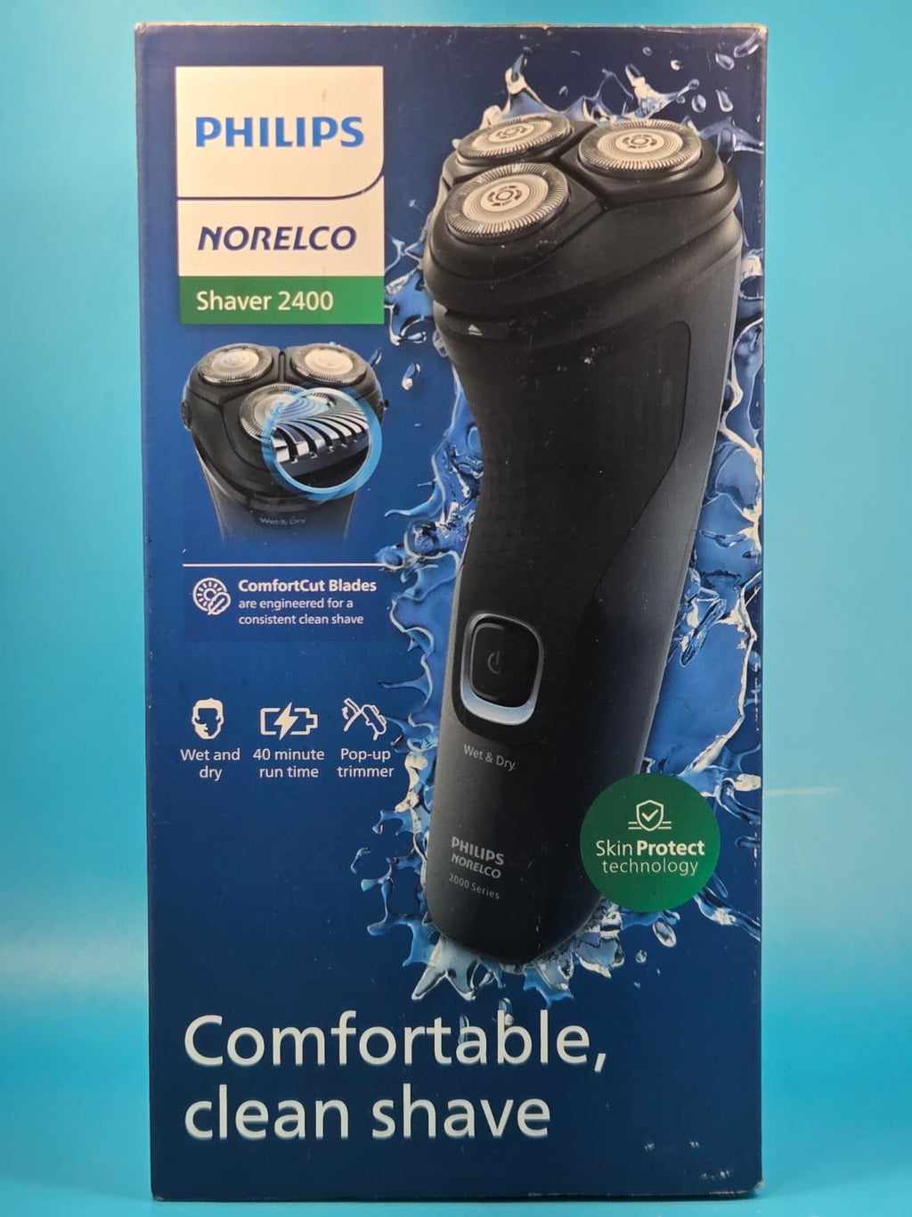 Men's Rechargeable Wet & Dry Electric Shaver with Pop-Up Trimmer