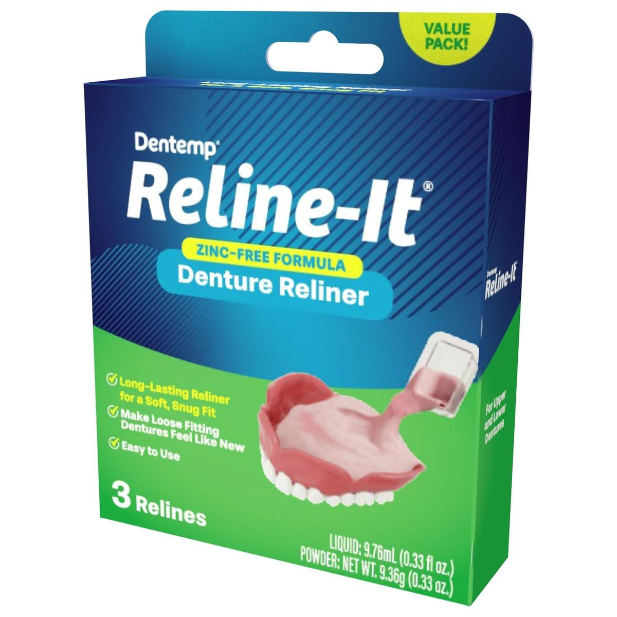 Denture Reline Kit - Advanced Formula Denture Repair & Relining Set