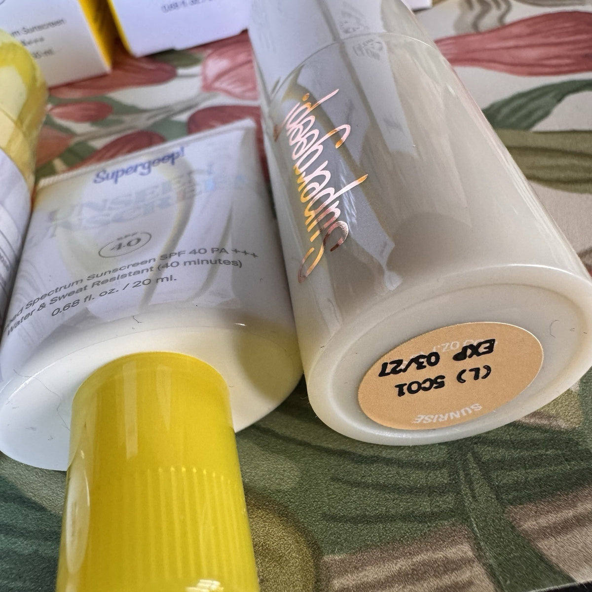 Supergoop Sunscreen Bundle with Unseen Zincscreen Glowscreen & Setting Mist