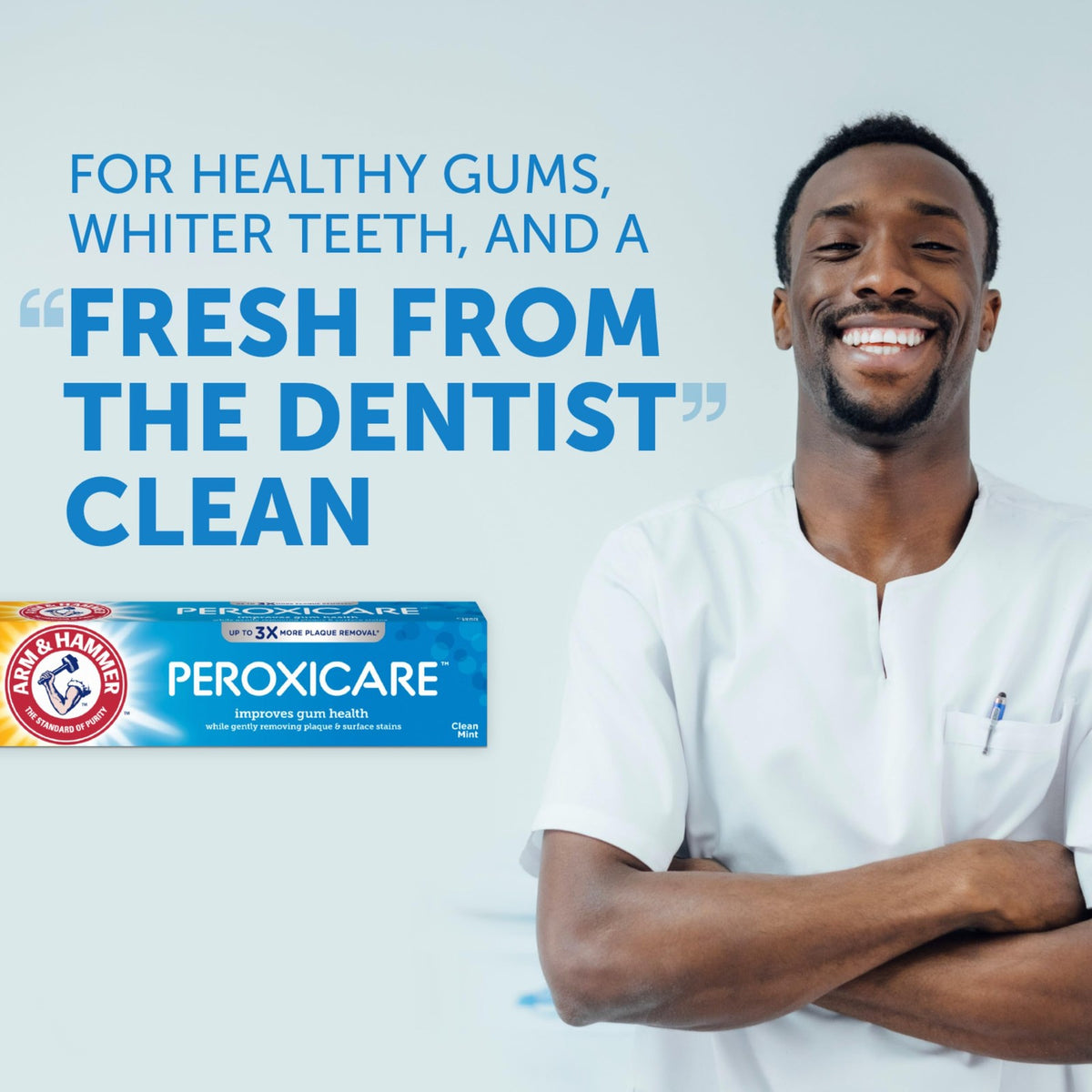 Arm & Hammer Peroxicare Toothpaste for Gum Health, Clean Mint, 6.0oz - Pack of 4