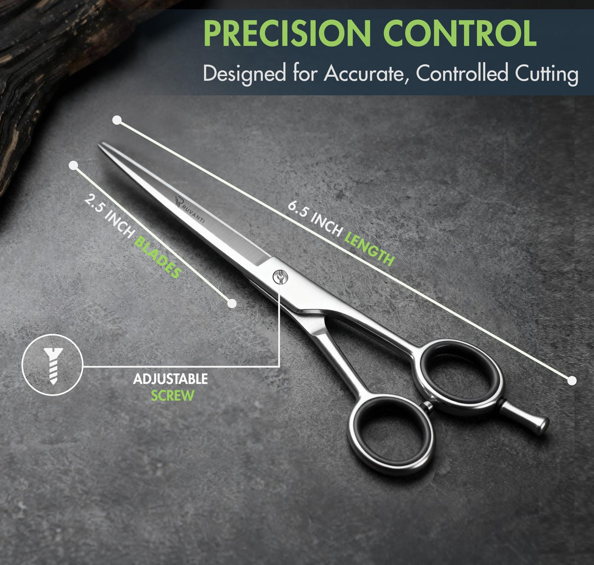 Professional Hair Cutting Scissors 6.5 Inch Stainless Steel Barber Shears
