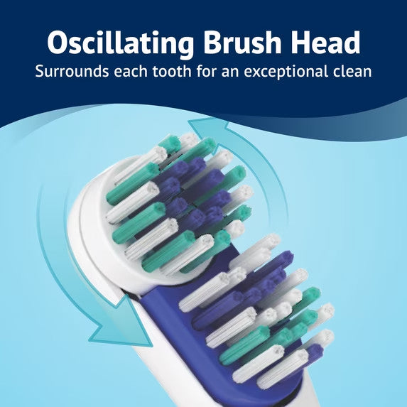 Electric Toothbrush with 2 Replacement Heads - Cordless Oral Care