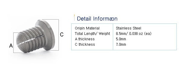 5 Pack Replacement Screw for Hair Shears - 5mm Stainless Steel Hardware