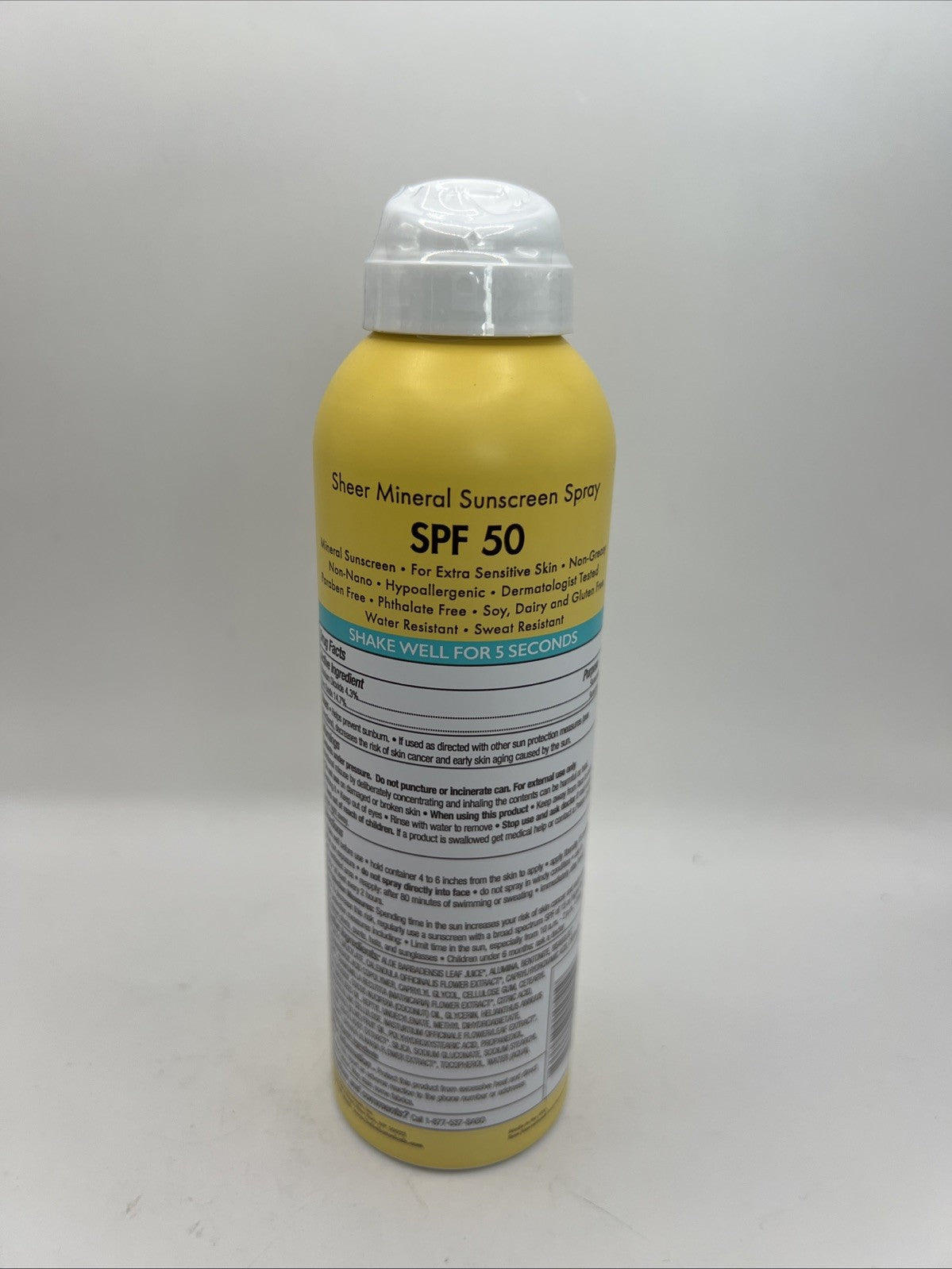 Mineral Sunscreen Spray SPF 50 Water-Resistant Sun Protection
