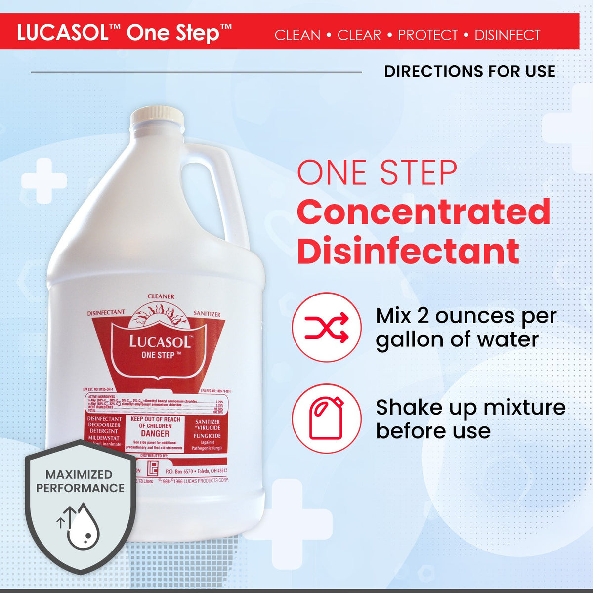 Hospital Grade Disinfectant Concentrate - 1 Gallon