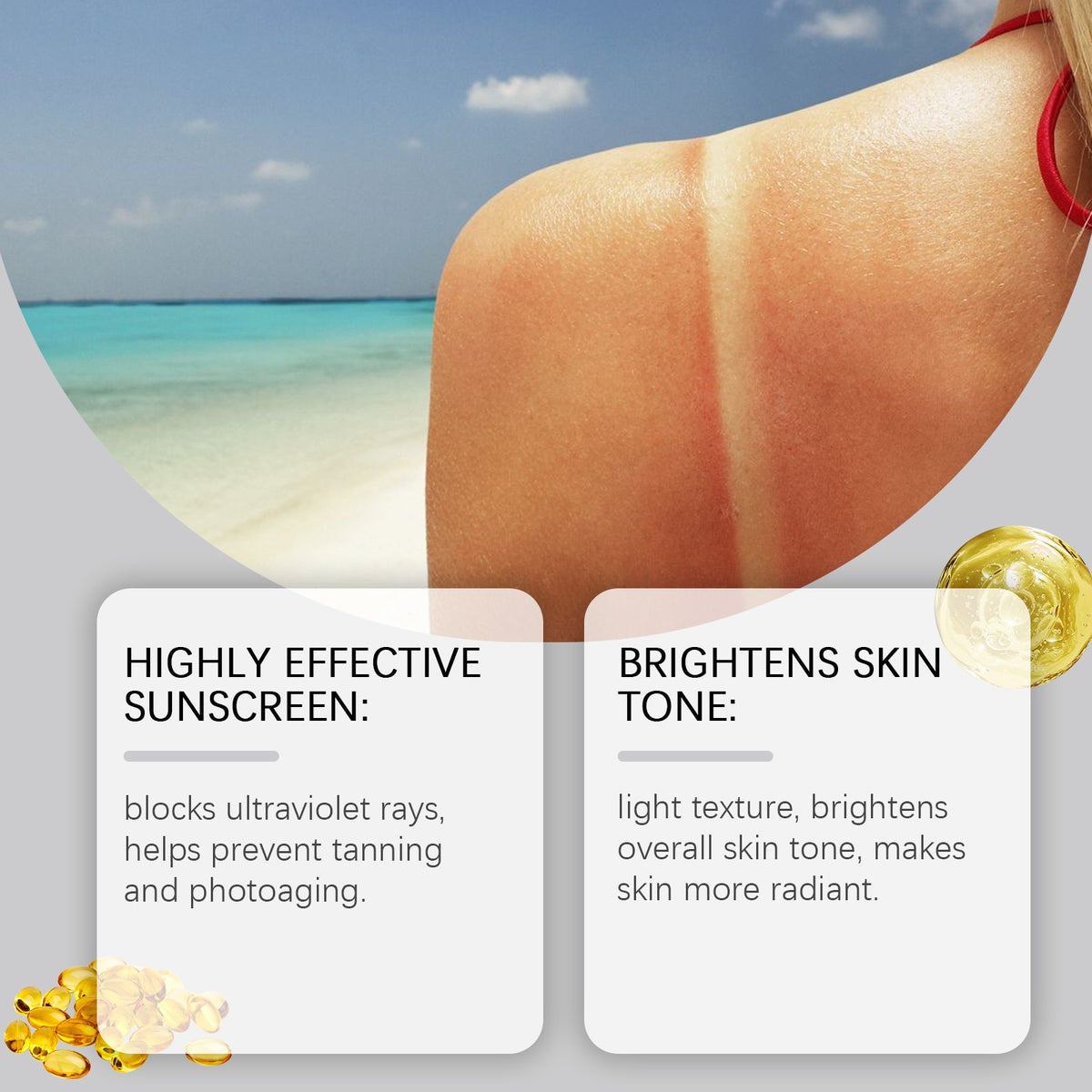 Brightening Face Sunscreen SPF 46 Tinted Moisturizer Anti-Aging - Pack of 1/2/4
