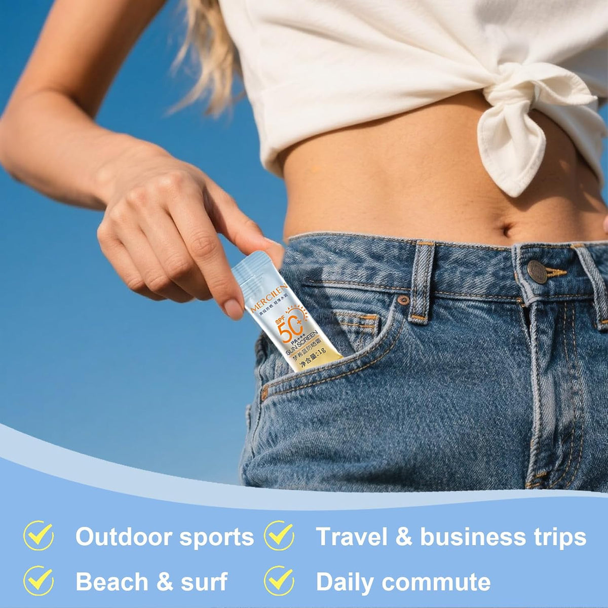 Mini SPF50+ Sunscreen Pack - Travel Size Face & Body Sun Protection