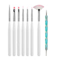 20-Piece Nail Art Dotting & Painting Brush Set for Manicure Design