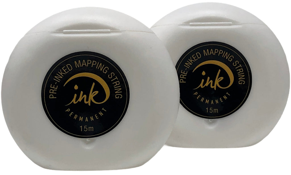 Pre-Inked Eyebrow Mapping String Marker for Microblading – 2 Pack, 50 ft Each (15 m)