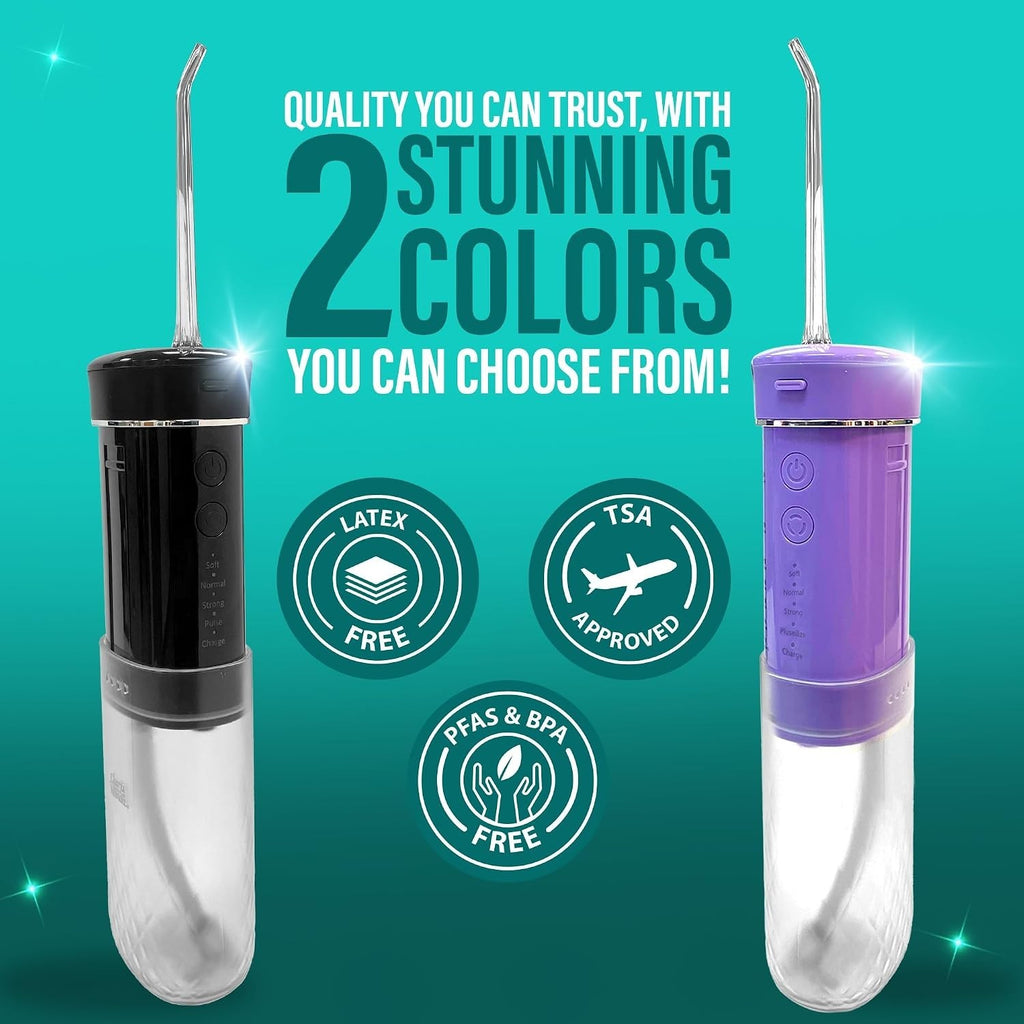 Portable Cordless Water Flosser with Smart Timer & Detachable Tank Lavender