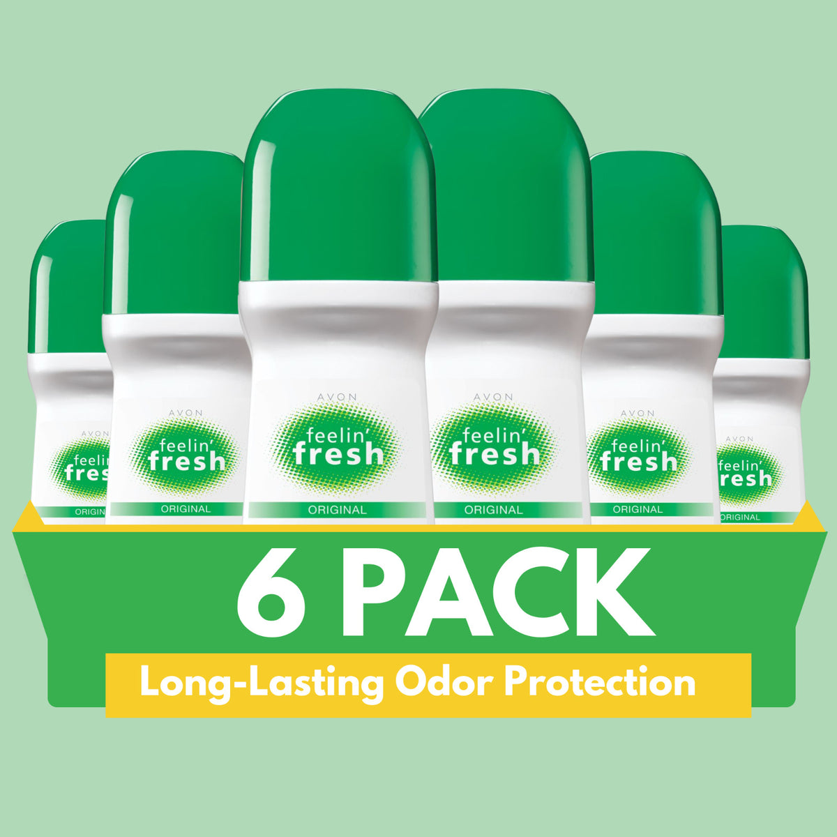 Deodorant Antiperspirant Roll-On Pack of 6 - 24-Hour Fresh Protection