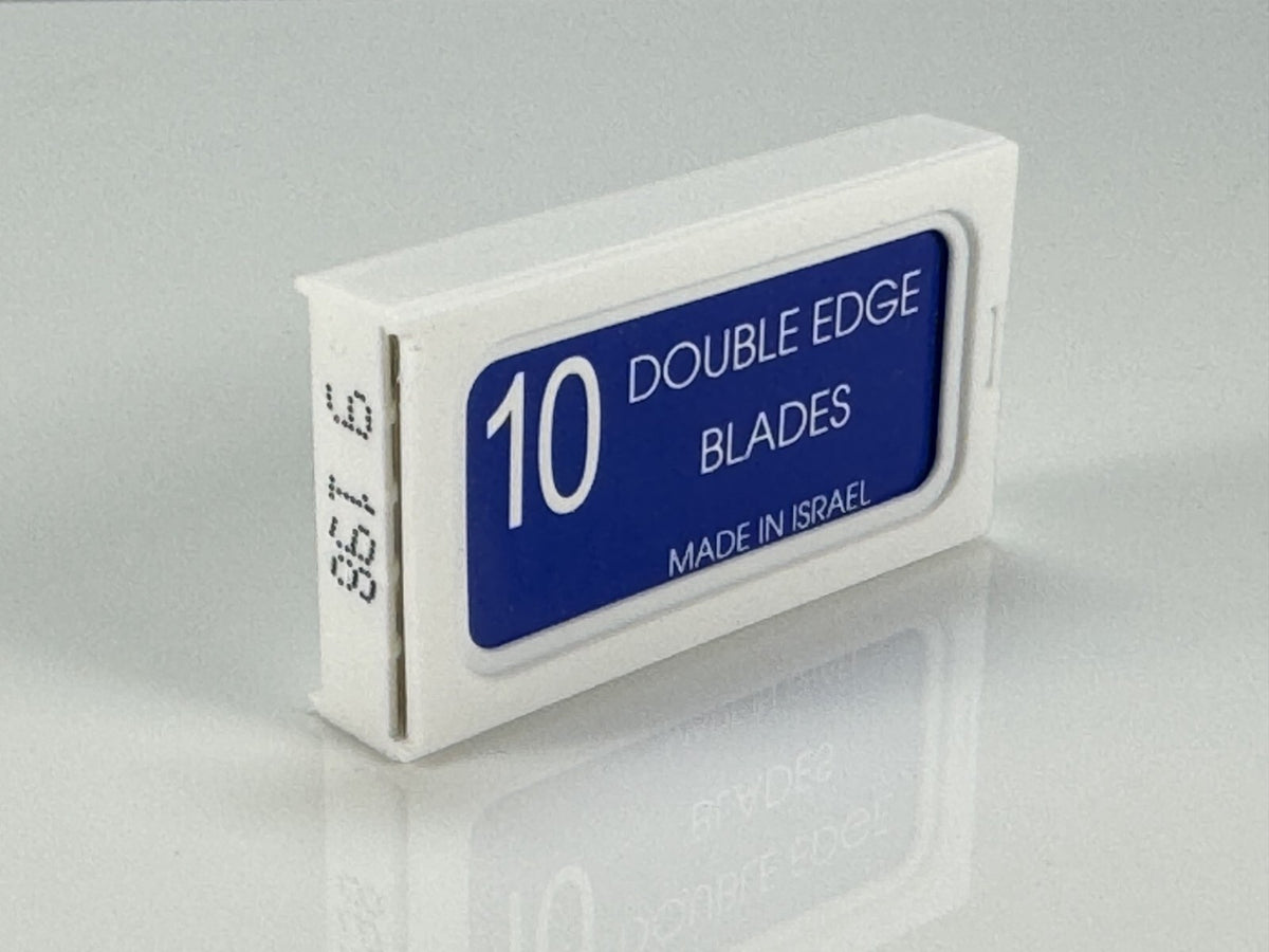 Crystal Platinum Coated Double Edge Safety Razor Blades - Made in Israel, 100 Pack