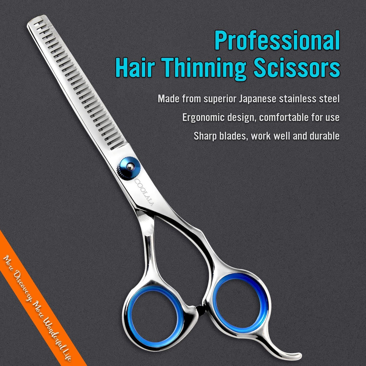 Left-Handed Hair Thinning Scissors 6.5 Inch Professional Hair Shears