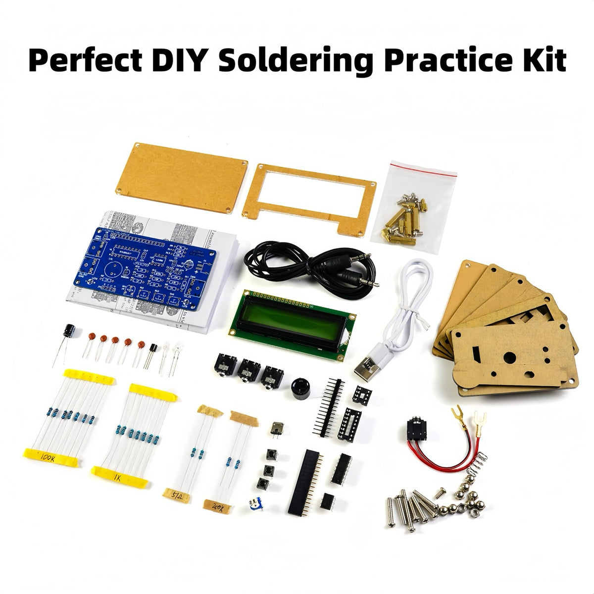 DIY Morse Code Trainer Kit with LCD Decoder and Soldering Practice