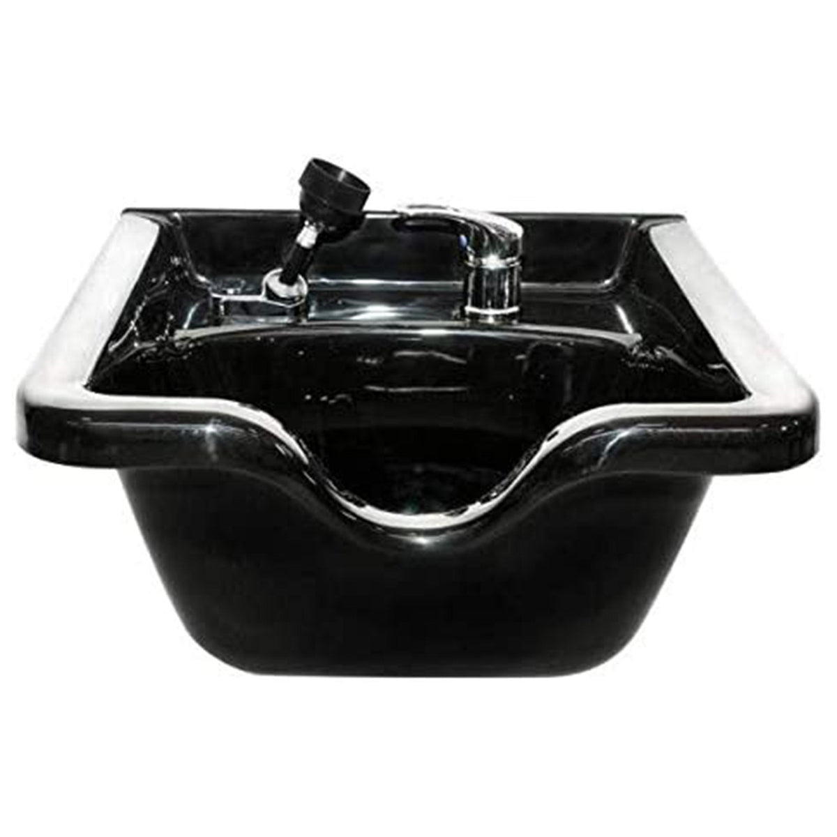 Professional Shampoo Bowl Set with Fixture for Salons, Black
