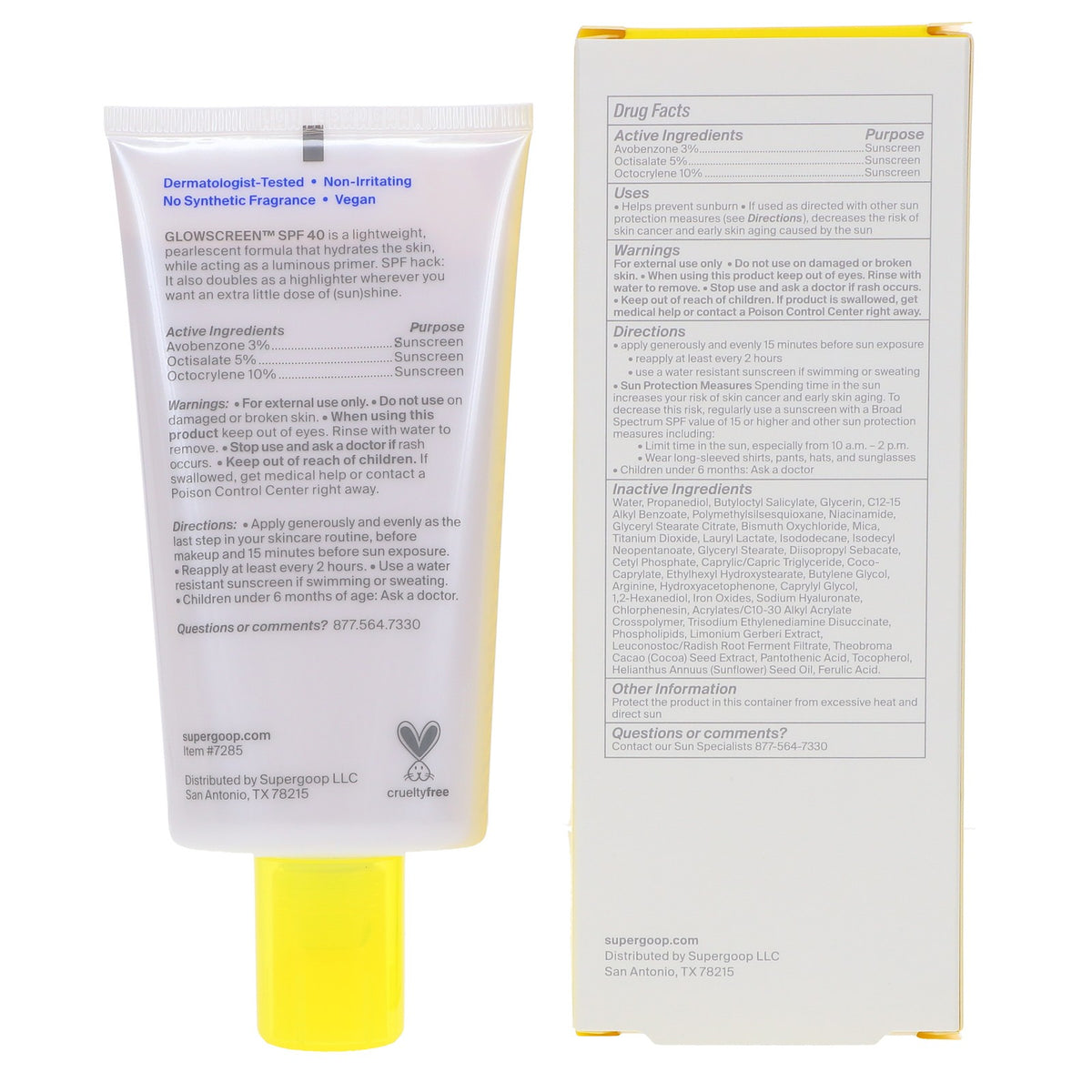 Supergoop! Glowscreen Sunrise SPF 40 Hydrating Sunscreen 2.5 oz