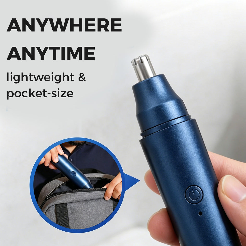 2-in-1 Electric Razor & Nose Hair Trimmer USB Rechargeable Men Women Grooming