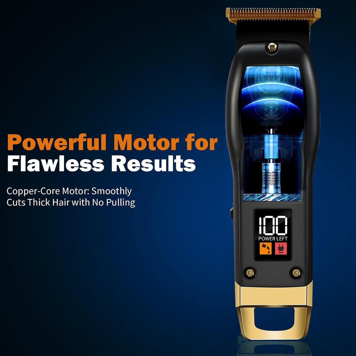 Cordless Beard Trimmer for Men with 6 Guide Combs & Precision Blades