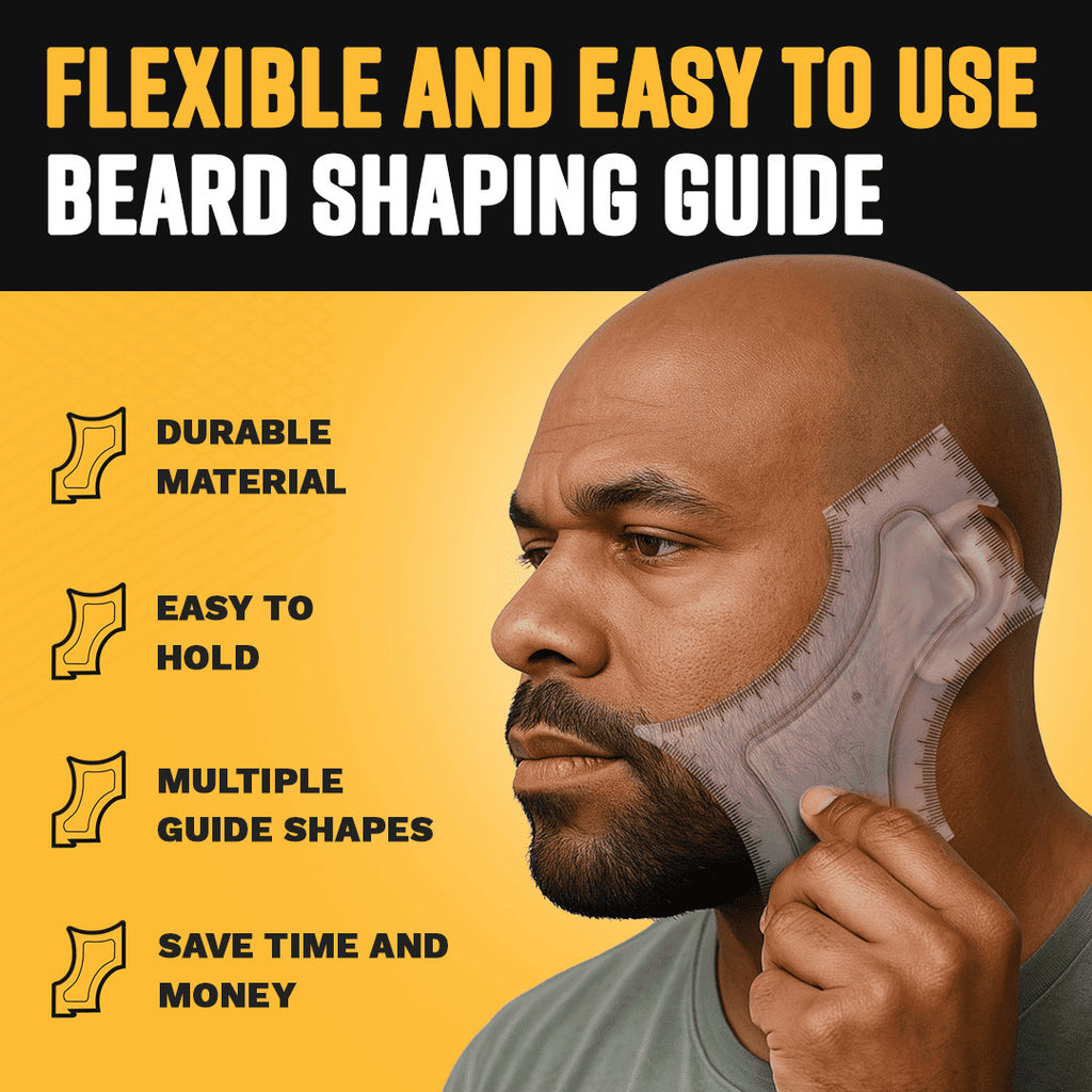 Facial Hair Shaping & Edging Tool with Guide and Bonus Pencil