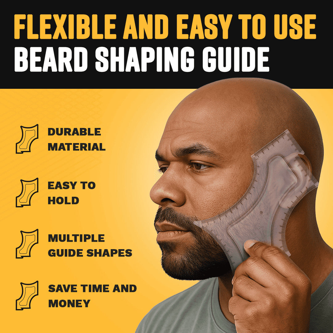 Facial Hair Shaping & Edging Tool with Guide and Bonus Pencil