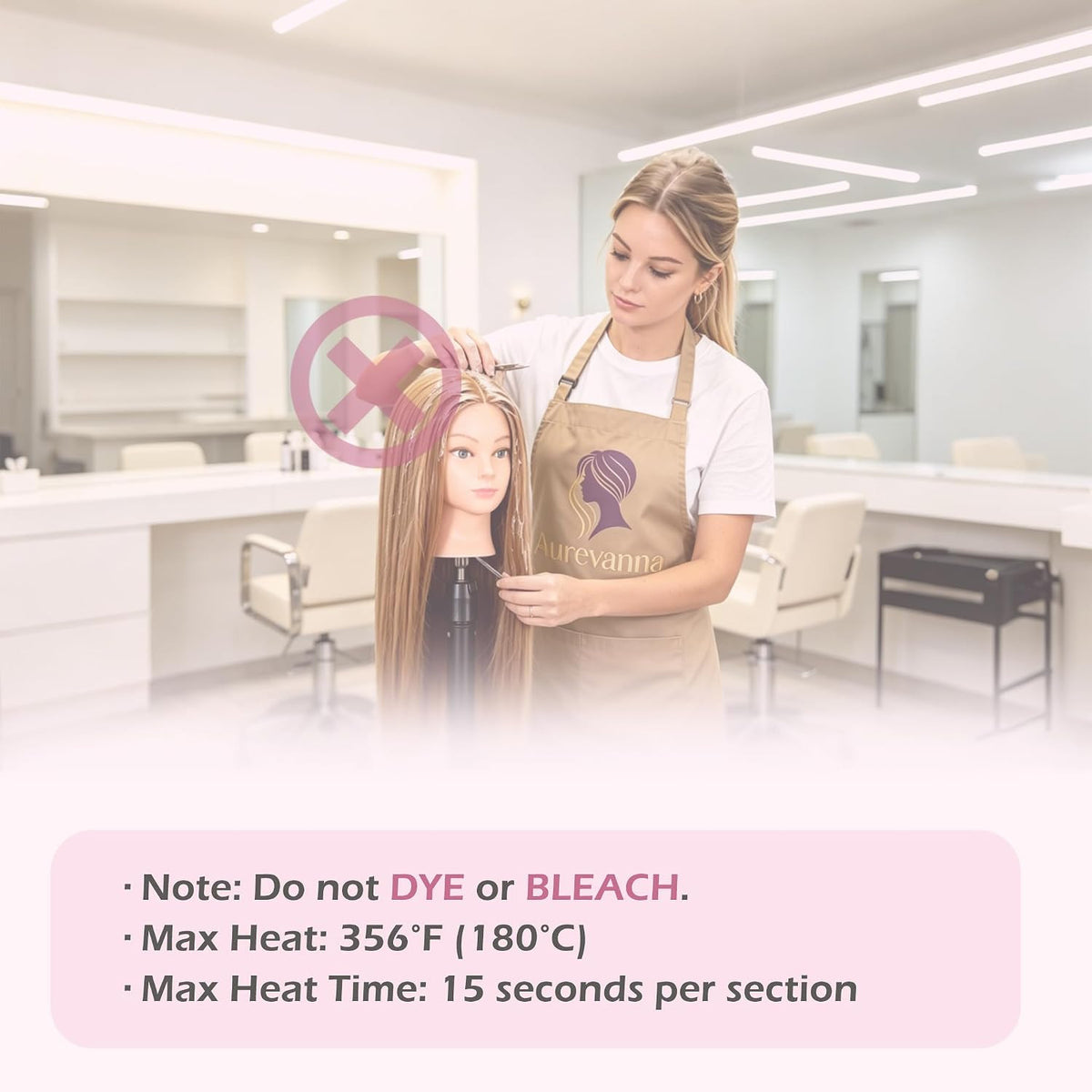 Blonde Human Hair Mannequin Head for Cosmetology Training 26-28" with Clamp