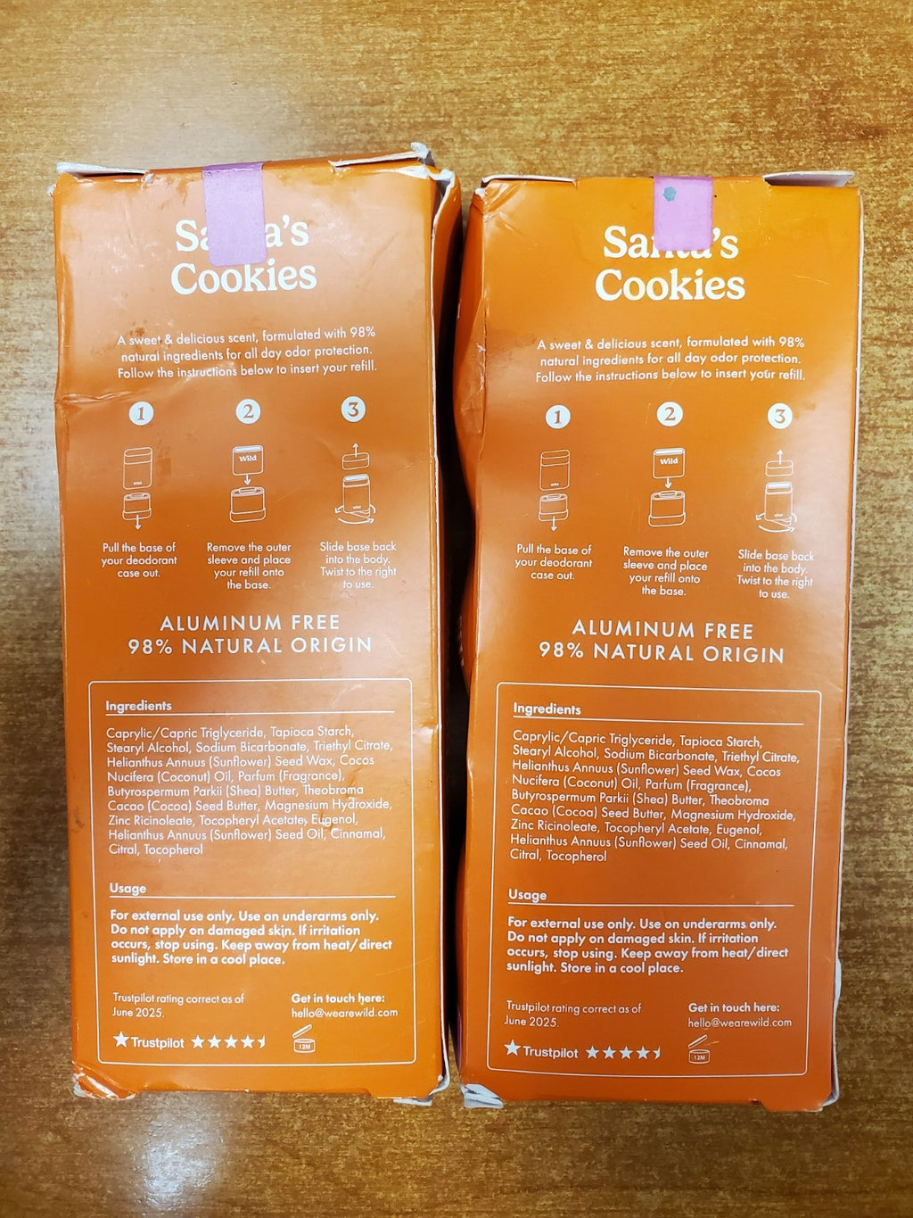 Refillable Deodorant Kit with Santa's Cookies Scent - Natural, Aluminum-Free