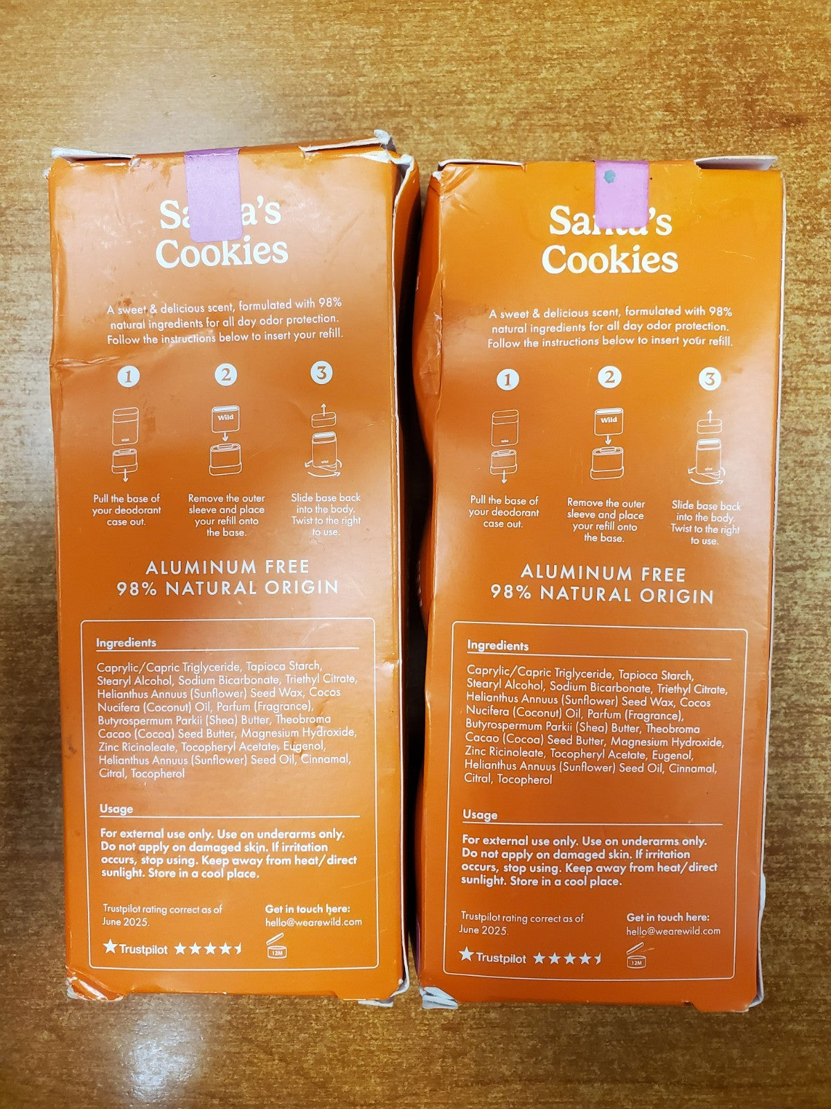 Refillable Deodorant Kit with Santa's Cookies Scent - Natural, Aluminum-Free