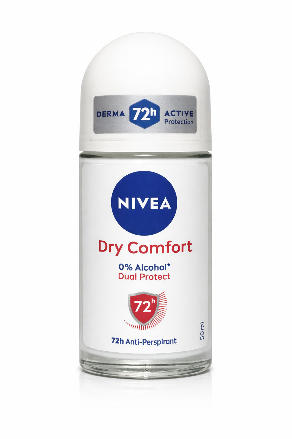 NIVEA Dry Comfort Roll-On Deodorant Pack - 72H Anti-Perspirant, Alcohol-Free, 3 x 50ml