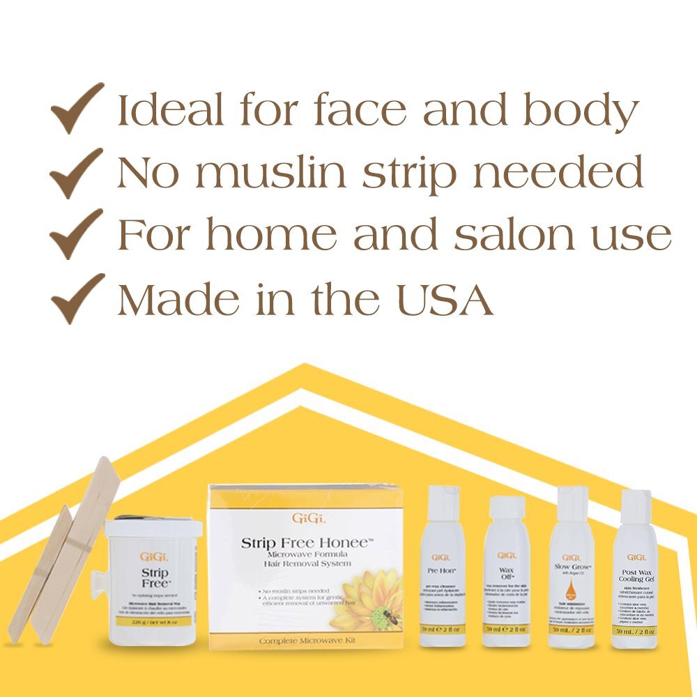 Microwave Hair Removal Wax Kit with Multiple Variants - All Purpose, Creme, Strip Free, Hemp