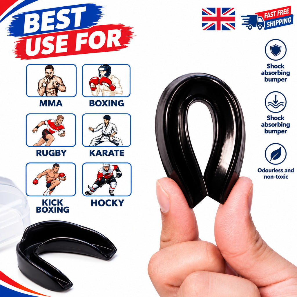 Sports Mouth Guard - Boil & Bite Adult Protection for Contact Sports