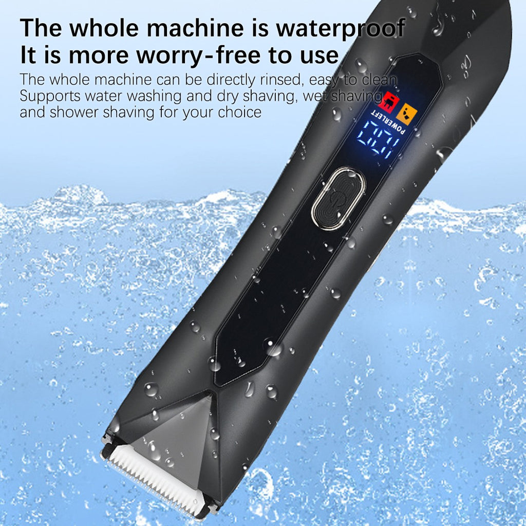 Men's Waterproof Body Hair Trimmer for Groin & Groin Area - 3900RPM