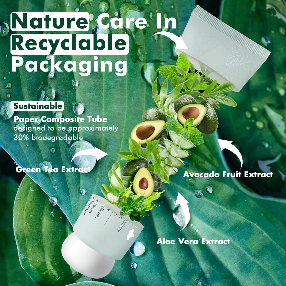 Nano Hydroxyapatite Fluoride-Free Sensitive Toothpaste 4.2oz - Natural Enamel Repair & Fresh Mint