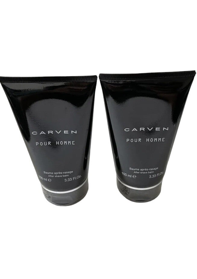 Carven Pour Homme After Shave Balm Set - 2 x 3.33 oz Sealed Tubes