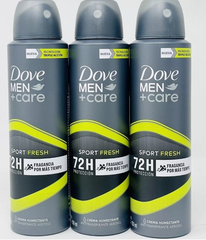 Dove Men+Care 72H Sport Fresh Spray Deodorant - 3 Pack, 150ml