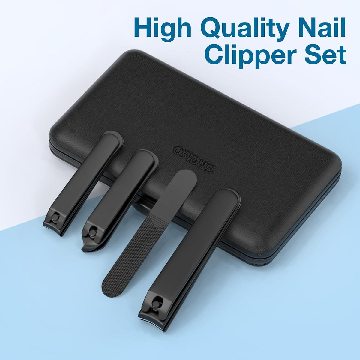 Men’s Nail Grooming Travel Kit - 8-Piece Stainless Steel Manicure Set