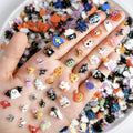 Halloween Nail Charms Set 60 Pcs Ghost & Pumpkin Gems for Nail Art
