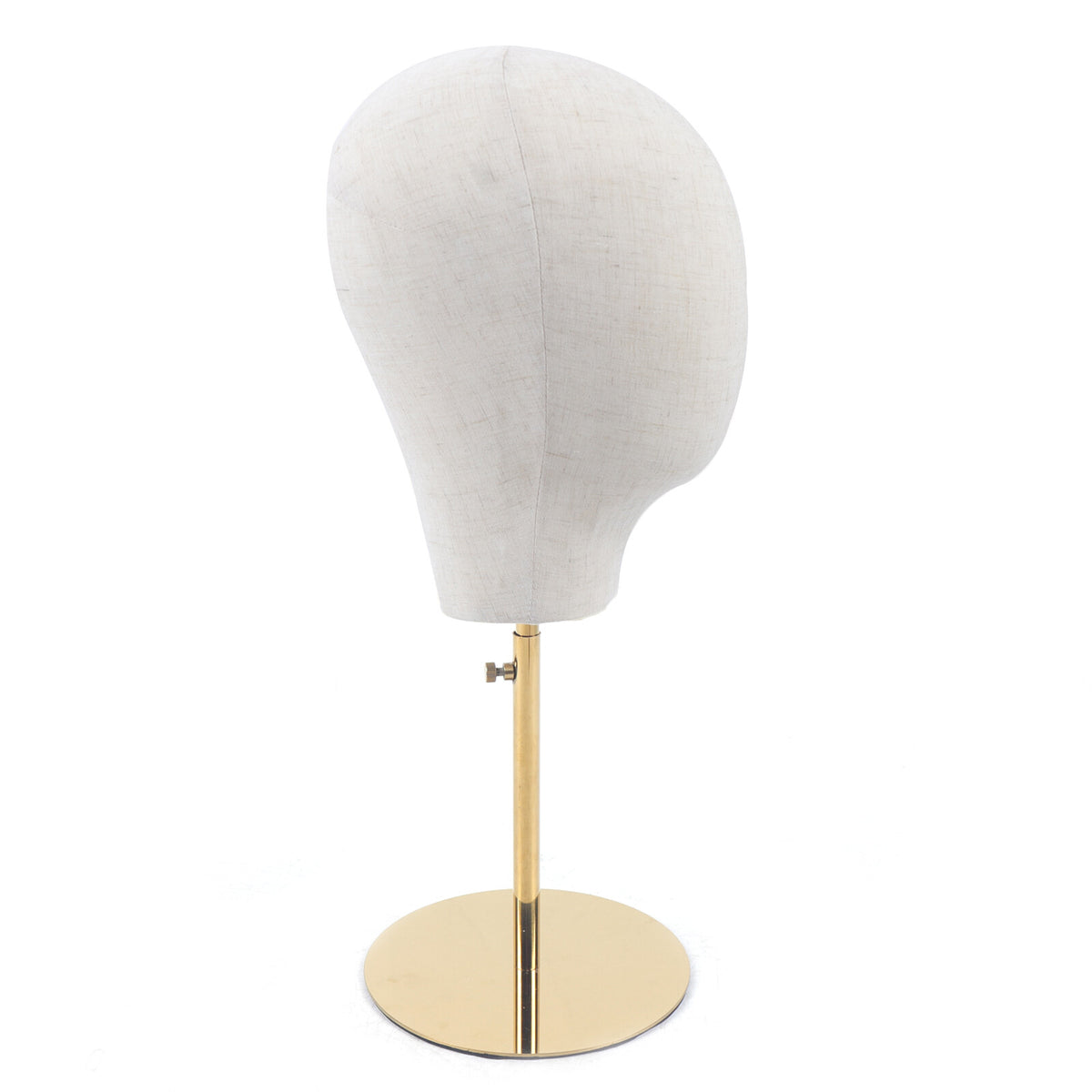Adjustable Wig Display Stand Mannequin Head for Hats and Wigs - Gold