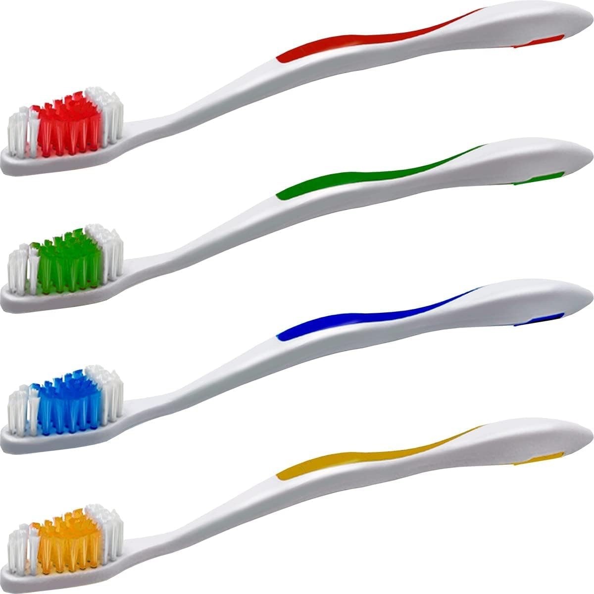 Extra Firm Bi-Level Toothbrushes - 6 Pack for Plaque Removal & Deep Cleaning