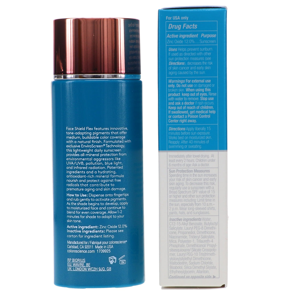 Sun Protection Face Shield SPF 50 Rich Deep Mineral Sunscreen 1.8 oz