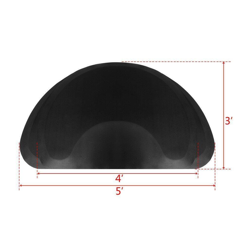 2-Piece Anti-Fatigue Salon Floor Mat for Hair & Barber Stations 4x3 ft