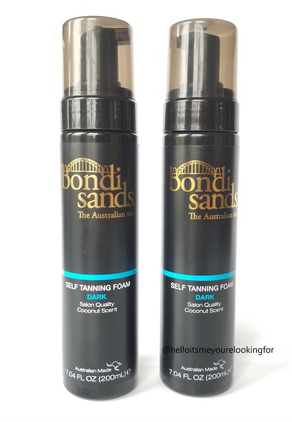 Self Tanning Foam DARK Coconut Scent 2 Pack - Australian Sun-Kissed Glow