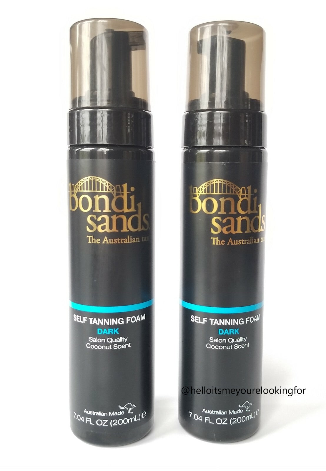 Self Tanning Foam DARK Coconut Scent 2 Pack - Australian Sun-Kissed Glow
